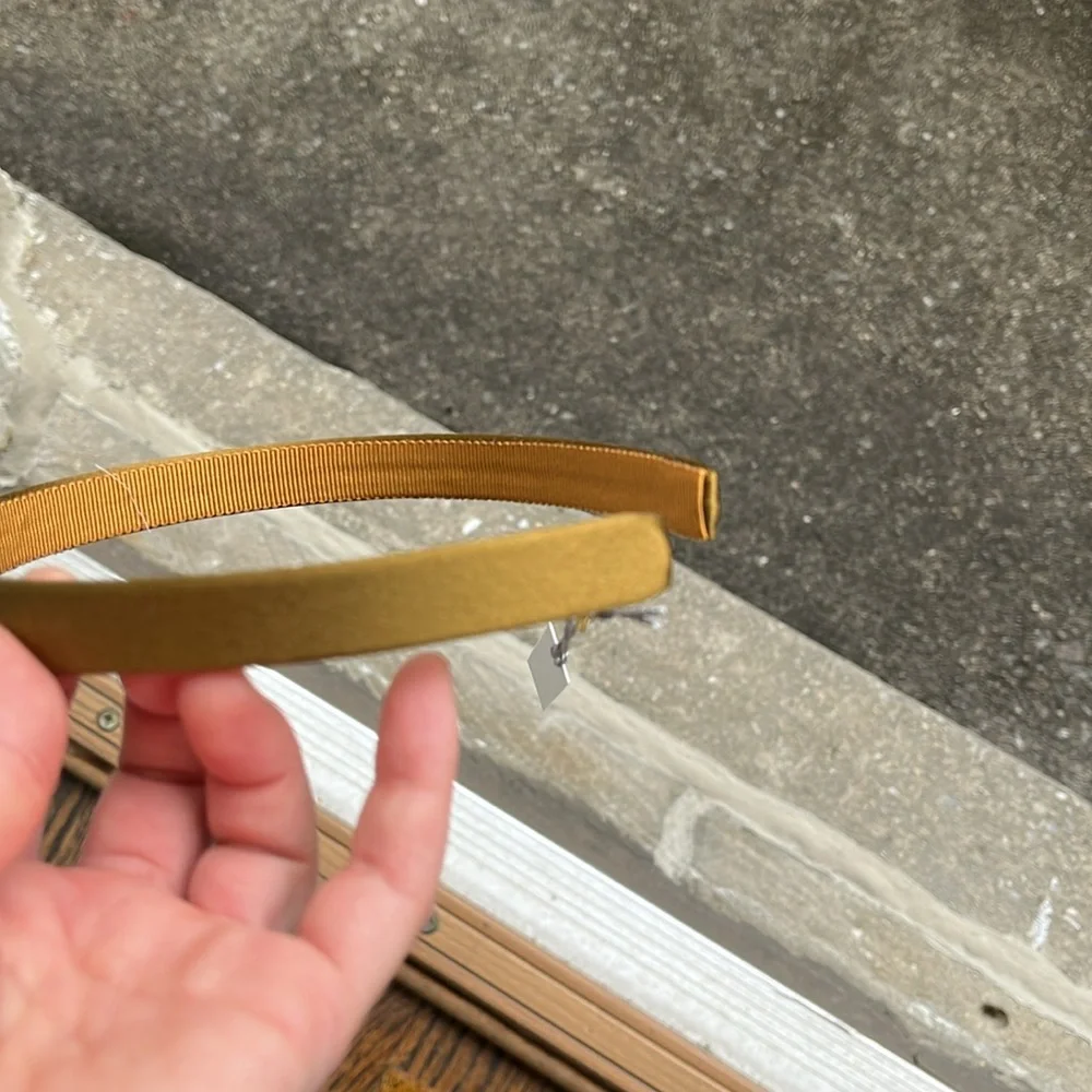 Jennifer Behr Satin Headband in Gold